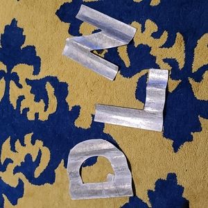 Metal letters DLN corrugated metal